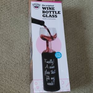 Wine bottle glass funny gift